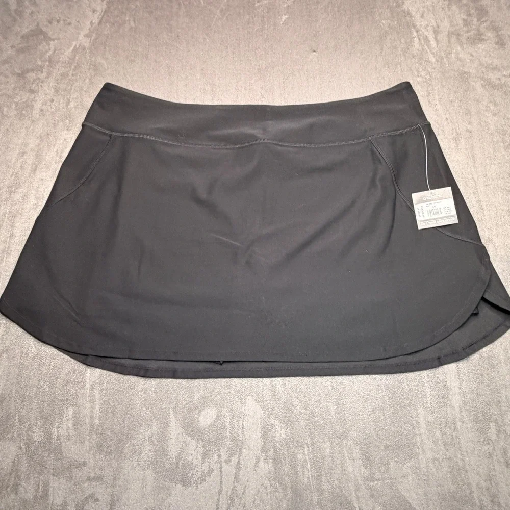 Eddie‎ Bauer WR Trail Tight Skort Womens 2XL Black Athletic Hiking Performance